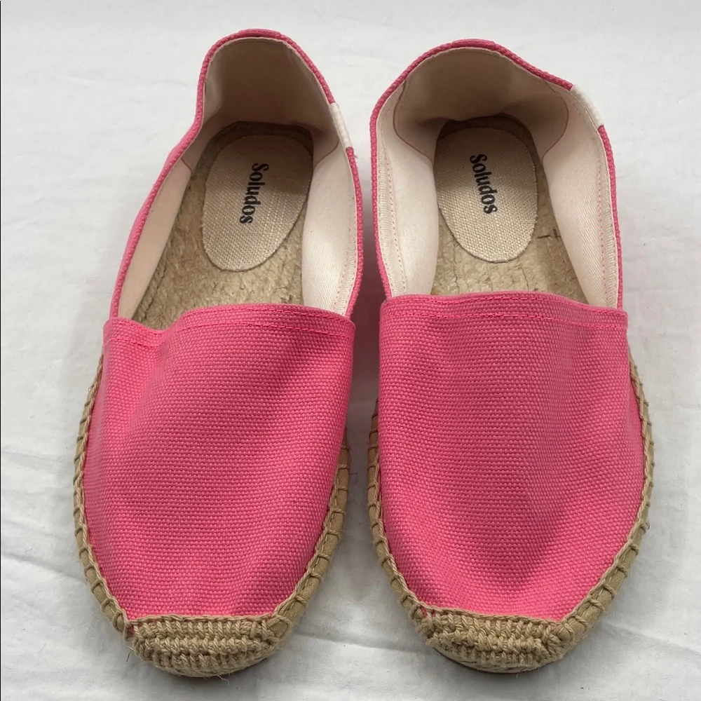 NEW! Soludos The Original Dali Espadrilles In Bubblegum Pink Canvas. 7-7.5